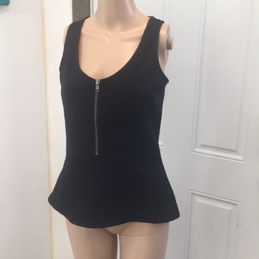 Sanctuary Textured Black Tank shirt